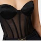 TOP ELISABETTA FRANCHI, Tulle Design, Simple, Black - BO03653E3110 TOP ELISABETTA FRANCHI, Tulle Design, Simple, Black - BO03653E3110