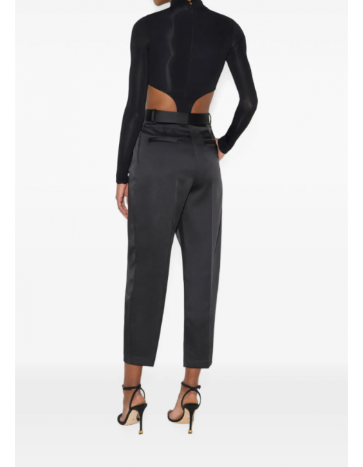Top ELISABETTA FRANCHI,  jersey fabric with jewel logo detail, Negru - BO05567E2110