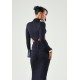 Top ELISABETTA FRANCHI,  jersey fabric with jewel logo detail, Bleumarin - BO05567E2H88