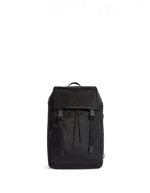 Ghiozdan DSQUARED2, Logo Embossed Backpack, Black - BPM0103168068152124