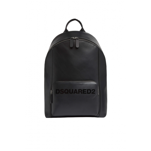Rucsac DSQUARED2, Leather Backpack, Deep Black Rucsac DSQUARED2, Leather Backpack, Deep Black