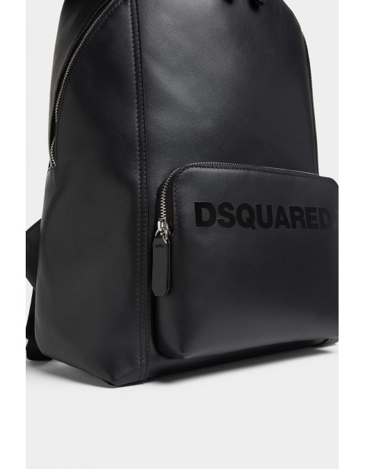 Rucsac DSQUARED2, Leather Backpack, Deep Black - BPM0115015000012124UNI