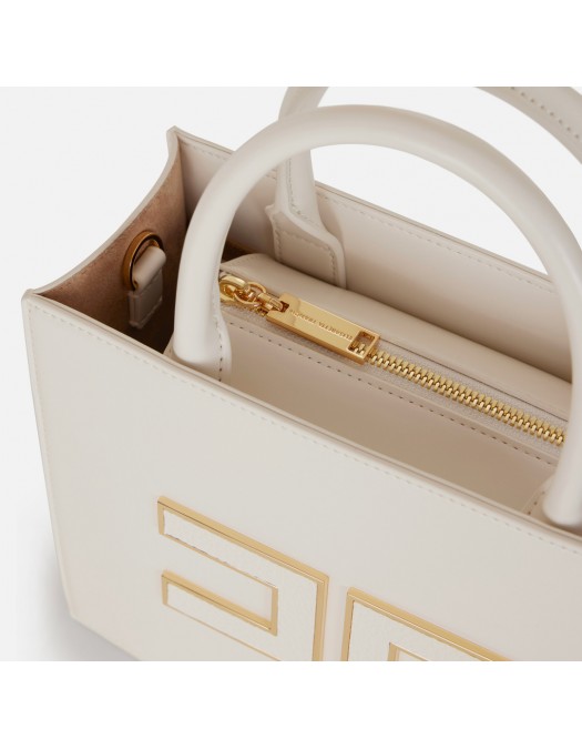 Geanta ELISABETTA FRANCHI, Small tote bag with logo, Alb - BS33A56E2DZ9 Geanta ELISABETTA FRANCHI, Small tote bag with logo, Alb - BS33A56E2DZ9