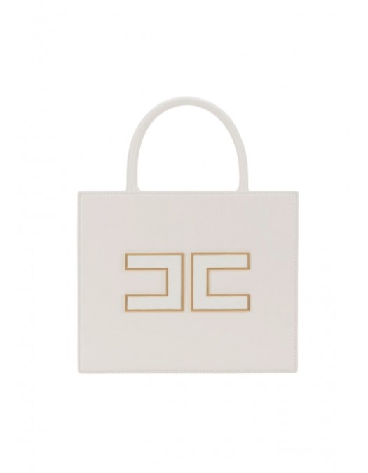 Geanta ELISABETTA FRANCHI, Small tote bag with logo, Alb - BS33A56E2DZ9 Geanta ELISABETTA FRANCHI, Small tote bag with logo, Alb - BS33A56E2DZ9