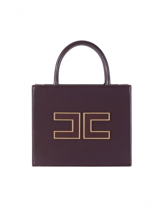 Geanta ELISABETTA FRANCHI, Small tote bag with logo, Merlot - BS33A56E3EA4