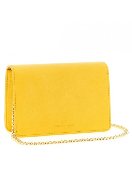 Geanta ELISABETTA FRANCHI,Logo shoulder strap,Yellow - BS39A61E2EV4