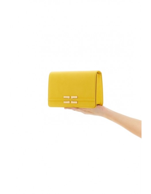 Geanta ELISABETTA FRANCHI,Logo shoulder strap,Yellow - BS39A61E2EV4