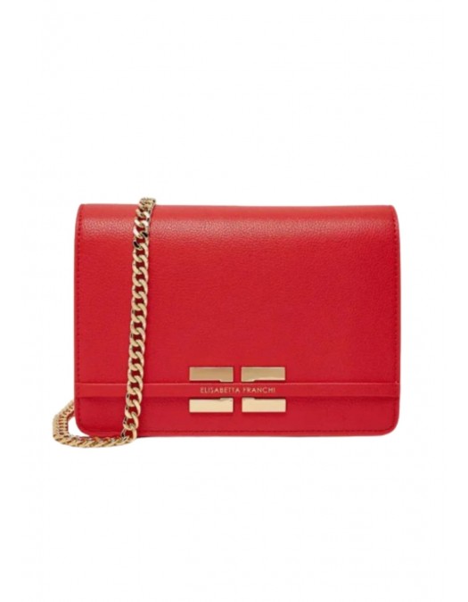 Geanta ELISABETTA FRANCHI , Leather-Effect Bag with Chain Shoulder Strap and Logo - BS39A61E2H85