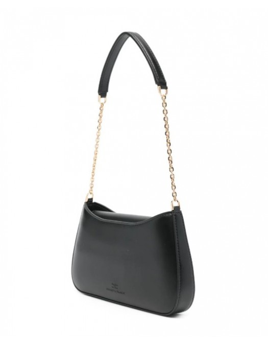 Geanta ELISABETTA FRANCHI, Shoulder Bag with Metal Strap and Gold Logo, Black - BS93A61E2110
