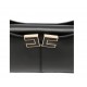 Geanta ELISABETTA FRANCHI, Shoulder Bag with Metal Strap and Gold Logo, Black - BS93A61E2110