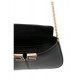 Geanta ELISABETTA FRANCHI, Shoulder Bag with Metal Strap and Gold Logo, Black - BS93A61E2110