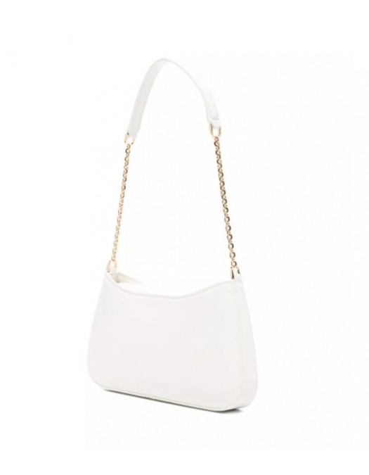 Geanta ELISABETTA FRANCHI, Shoulder Bag with Metal Strap and Gold Logo, White - BS93A61E2360