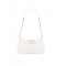 Geanta ELISABETTA FRANCHI, Shoulder Bag with Metal Strap and Gold Logo, White