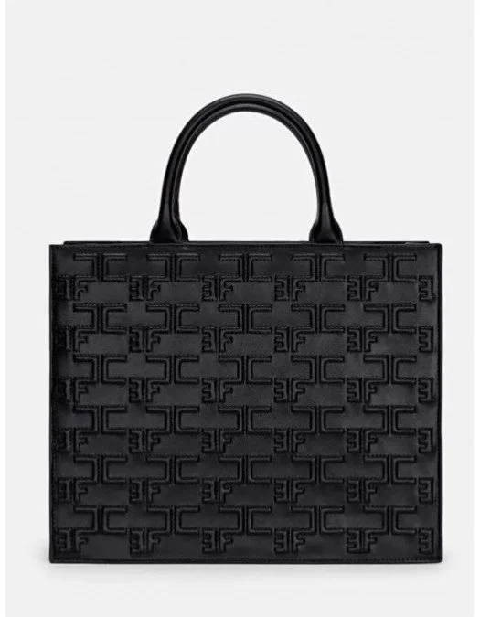 Geanta ELISABETTA FRANCHI, Bold Monogram medium shopper Black - BSC0225EC110 Geanta ELISABETTA FRANCHI, Bold Monogram medium shopper Black - BSC0225EC110