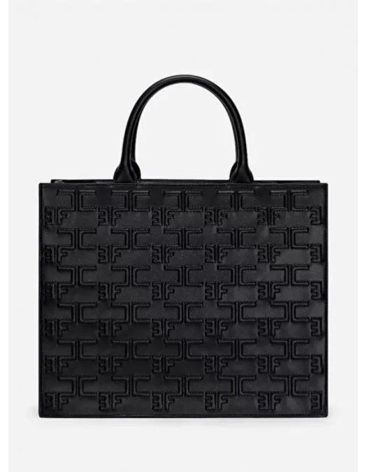 Geanta ELISABETTA FRANCHI, Bold Monogram medium shopper Black - BSC0225EC110 Geanta ELISABETTA FRANCHI, Bold Monogram medium shopper Black - BSC0225EC110