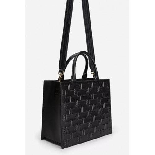 Geanta ELISABETTA FRANCHI, Bold Monogram small shopper Black