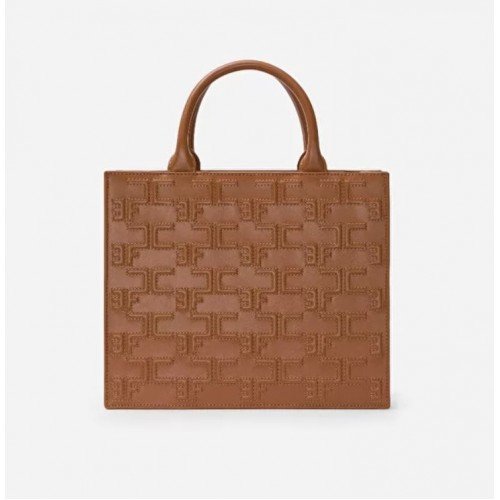 Geanta ELISABETTA FRANCHI, Bold Monogram small shopper Maro