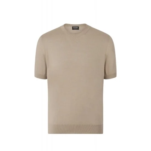 Tricou Zegna, Oasi cotton T-shirt, Beige