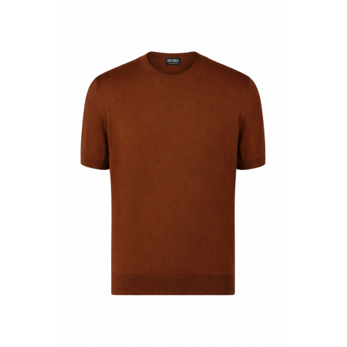Tricou Zegna, Oasi cotton T-shirt, Brown