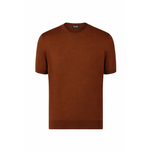 Tricou Zegna, Oasi cotton T-shirt, Brown
