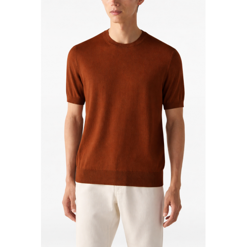 Tricou Zegna, Oasi cotton T-shirt, Brown