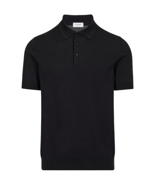 Tricou PAOLO PECORA,Black Cotton Polo Shirt - C1M0A008F2009000