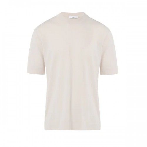 Tricou Paolo Pecora, Oversized  Crewneck, Extrafine, Beige Tricou Paolo Pecora, Oversized  Crewneck, Extrafine, Beige