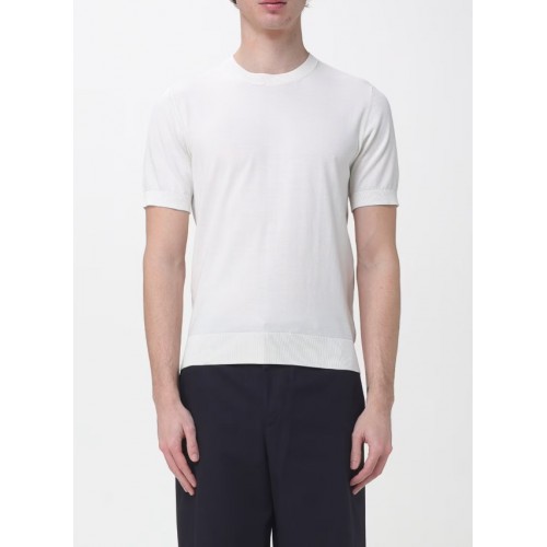 Tricou Paolo Pecora, Oversized  Crewneck, Extrafine, Beige