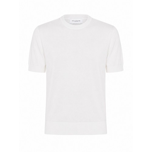 Tricou Paolo Pecora, Oversized  Crewneck, Extrafine, Beige
