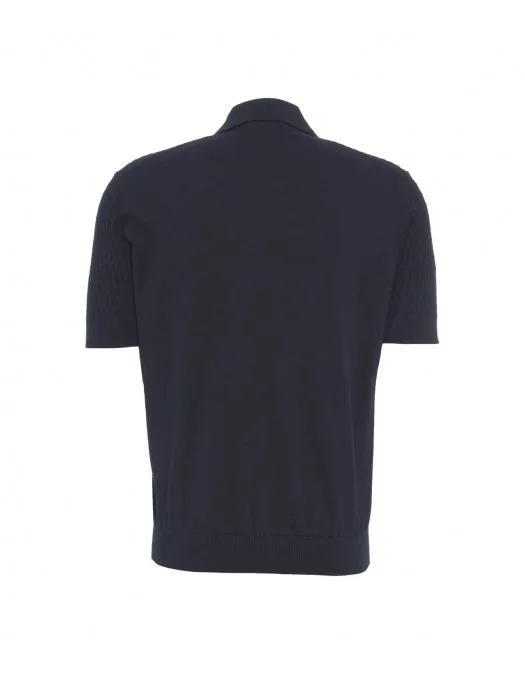 Tricou Paolo Pecora, Honeycomb Structure, Black - C1M0A022F1009000