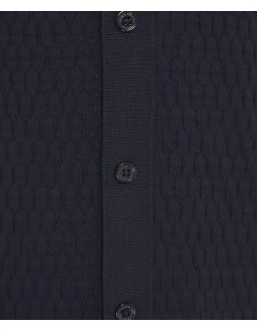 Tricou Paolo Pecora, Honeycomb Structure, Black - C1M0A022F1009000