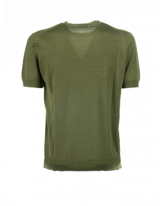 Tricou Paolo Pecora, Guler Rotund, Verde - 24EC1M0A010F2005360