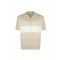 Tricou PAOLO PECORA, striped cotton T-shirt, Beige