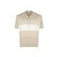 Tricou PAOLO PECORA, striped cotton T-shirt, Beige - C1MA019F1000001