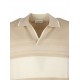 Tricou PAOLO PECORA, striped cotton T-shirt, Beige - C1MA019F1000001