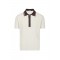 Tricou PAOLO PECORA, Silk Polo Shirt  with Contrast Details, Cream