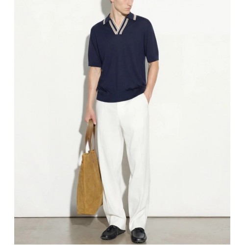 Tricou PAOLO PECORA, Loose Fit, Polo Shirt, Blue