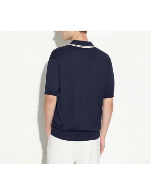 Tricou PAOLO PECORA, Loose Fit, Polo Shirt, Blue - C1MA031F2006685