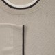 Tricou PAOLO PECORA, Beige Cotton Silk Crew Neck - C1MA045F2001420