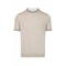 Tricou PAOLO PECORA, Beige Cotton Silk Crew Neck   
