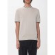 Tricou PAOLO PECORA, Beige Cotton Silk Crew Neck - C1MA045F2001420