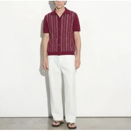 Tricou PAOLO PECORA, Loose Fit Cotton Red