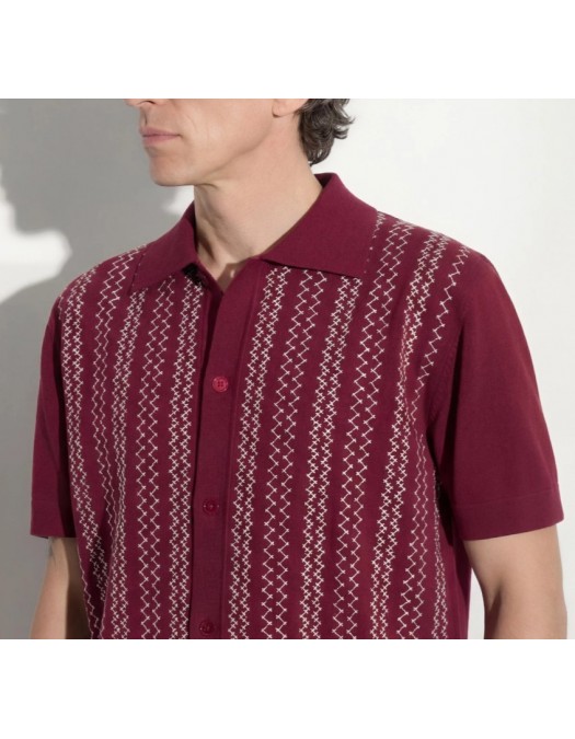 Tricou PAOLO PECORA, Loose Fit Cotton Red - C1MA048F9004469