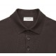 Tricou PAOLO PECORA, Dark Brown Cotton Polo Shirt - C1MA054F2002345