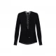 BLUZA ELISABETTA FRANCHI, Georgette, Laces Details, Black - CA00351E2110 BLUZA ELISABETTA FRANCHI, Georgette, Laces Details, Black - CA00351E2110
