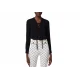 BLUZA ELISABETTA FRANCHI, Georgette, Laces Details, Black - CA00351E2110 BLUZA ELISABETTA FRANCHI, Georgette, Laces Details, Black - CA00351E2110