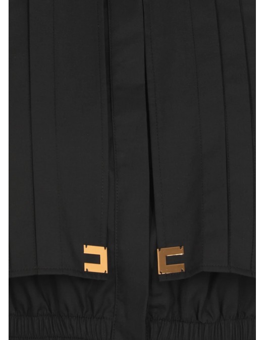 TOP ELISABETTA FRANCHI, Cropped Poplin Cape, Black - CA05351E2110 TOP ELISABETTA FRANCHI, Cropped Poplin Cape, Black - CA05351E2110