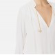 BLUZA ELISABETTA FRANCHI, Bow Details, Simple, White - CA08051E2360 BLUZA ELISABETTA FRANCHI, Bow Details, Simple, White - CA08051E2360