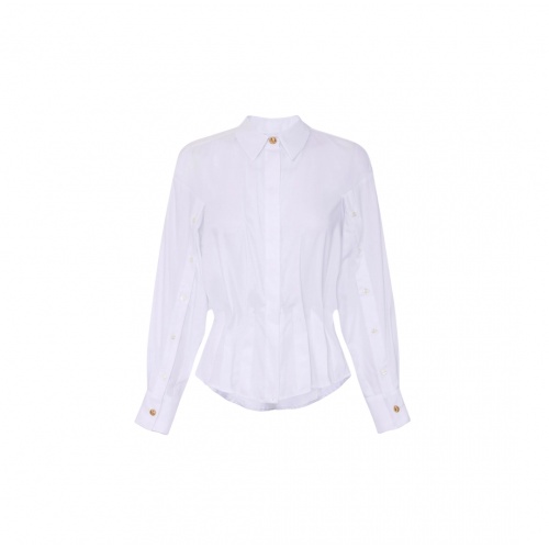 CAMASA ELISABETTA FRANCHI, Cotton Poplin, White CAMASA ELISABETTA FRANCHI, Cotton Poplin, White