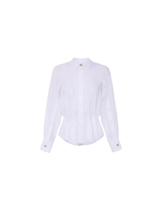 CAMASA ELISABETTA FRANCHI, Cotton Poplin, White - CA09852E2DC8 CAMASA ELISABETTA FRANCHI, Cotton Poplin, White - CA09852E2DC8